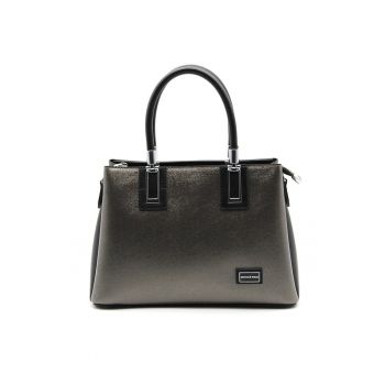 Geanta tote de piele ecologica cu aspect metalizat