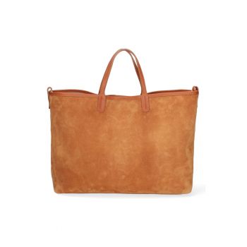 Geanta tote de piele intoarsa