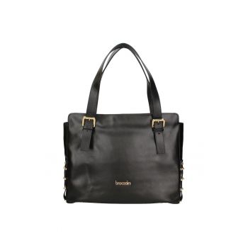 Geanta tote din piele cu lanturi decorative