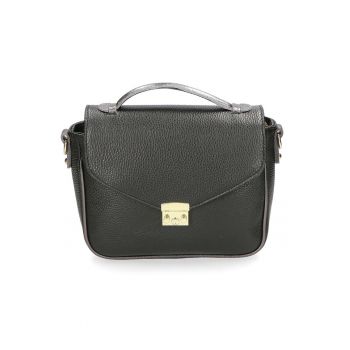 Geantra crossbody de piele cu clapa 37817