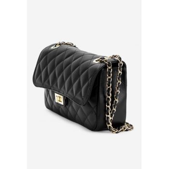 Poseta neagra din piele naturala Missy
