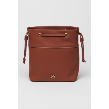 Geanta bucket de piele cu snur Secchiello