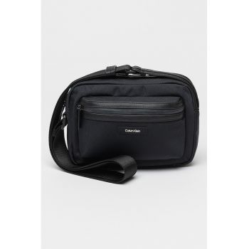 Geanta crossbody cu buzunar frontal cu fermoar
