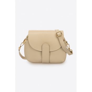 Geanta crossbody de piele cu aspect granulat