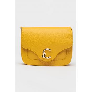 Geanta crossbody de piele cu logo C-Me