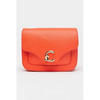 Geanta crossbody de piele cu logo C-Me