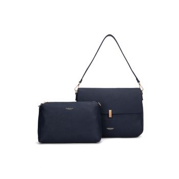Geanta crossbody de piele ecologica - Albastru