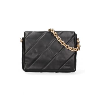 Geanta crossbody de piele ecologica cu bareta lant