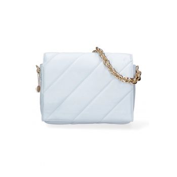 Geanta crossbody de piele ecologica cu bareta lant