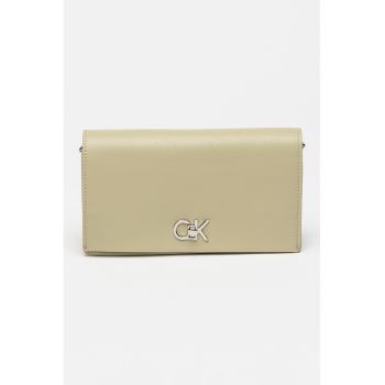 Geanta crossbody de piele ecologica cu clapa