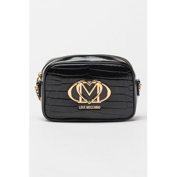 Geanta crossbody de piele ecologica cu logo