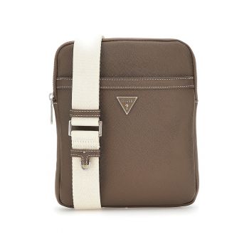 Geanta crossbody de piele ecologica cu logo Certosa