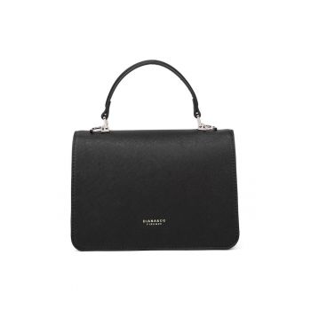 Geanta crossbody de piele ecologica cu logo discret