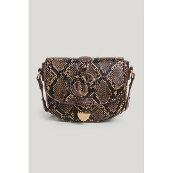 Geanta crossbody de piele ecologica cu model sarpe Crissy