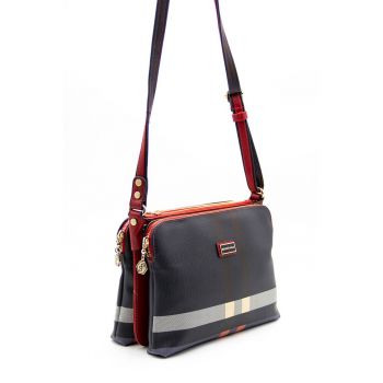 Geanta crossbody de piele ecologica cu model