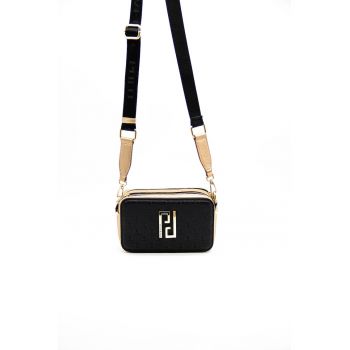 Geanta crossbody de piele ecologica si logo