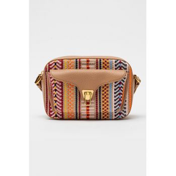 Geanta crossbody din piele cu bareta detasabila