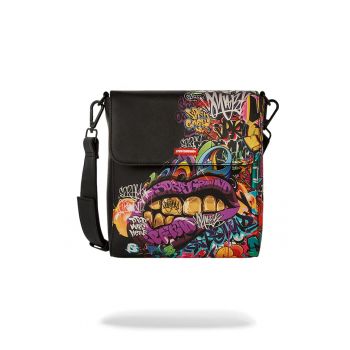 Geanta crossbody din piele ecologica cu imprimeu grafic