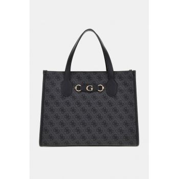 Geanta crossbody din piele ecologica cu model monograma Ever