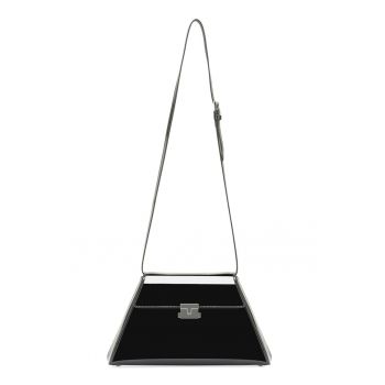 Geanta crossbody trapezoidala de piele
