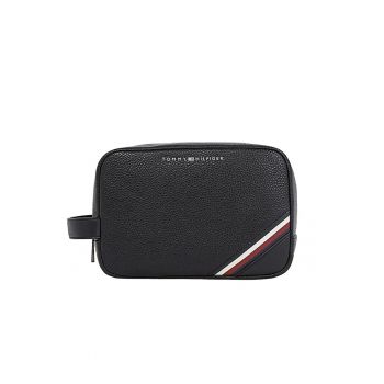 Geanta de toaleta  eco-piele - negru - 23x12x15 -5cm