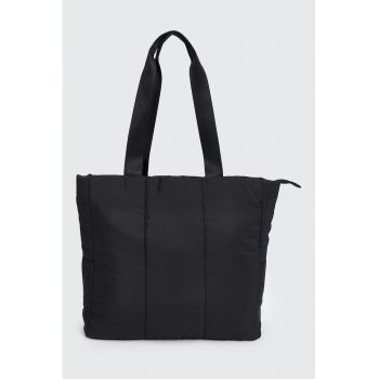Geanta shopper cu buzunar cu fermoar