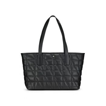 Geanta shopper din piele cu aspect matlasat Gardren