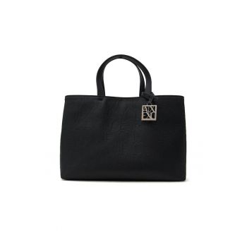 Geanta tote cu imprimeu logo