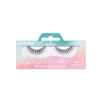 Gene false  Light as a feather 3D faux mink lashes 01 - 1 pereche