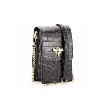 Borseta neagra din piele naturala 1525 123 11404