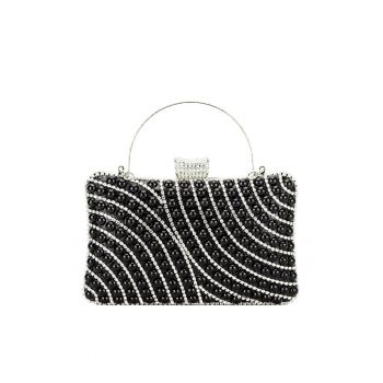 Clutch cu strasuri BYH-802 05 Negru 11059