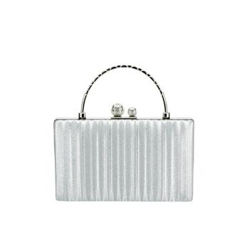 Geanta argintie - clutch cu maner BME-622 05 15265