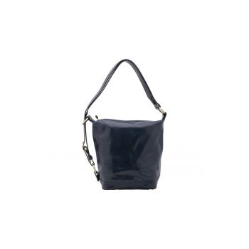 Geanta bucket uni de piele cu bareta ajustabila