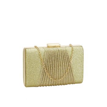 Geanta clutch auriu cu sclipici 1009 05 15749