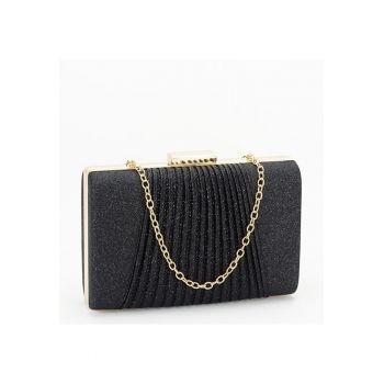 Geanta clutch negru cu sclipici 1009 05 15329
