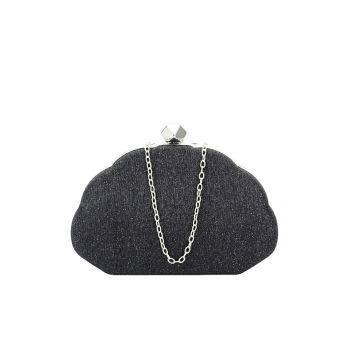 Geanta clutch negru cu sclipici BHY-5041 05 13306