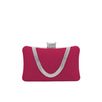 Geanta clutch negru din catifea