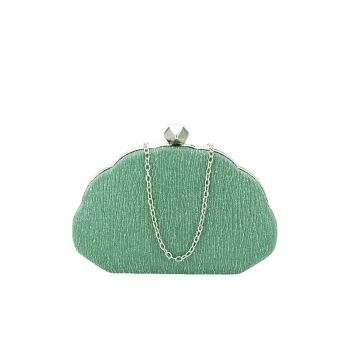 Geanta clutch verde cu sclipici BHY-5041 05 12941