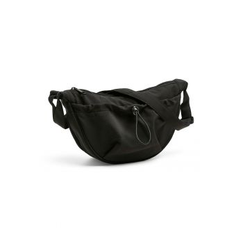 Geanta crossbody de nylon cu buzunar cu snur