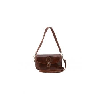 Geanta crossbody de piele cu bareta detasabila