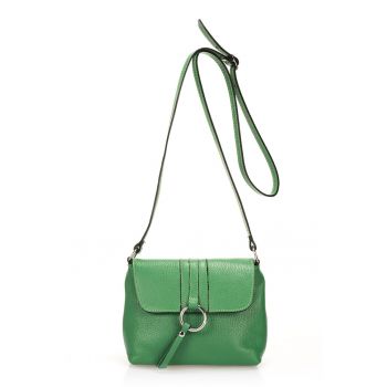 Geanta crossbody de piele cu clapa