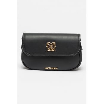 Geanta crossbody de piele ecologica cu clapa