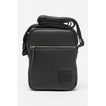 Geanta crossbody de piele ecologica cu logo Ethon 2.0