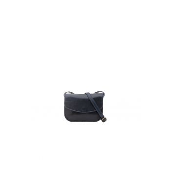Geanta crossbody din piele cu buzunar cu fermoar