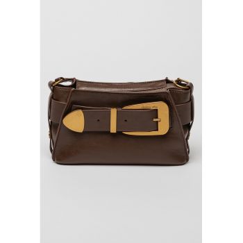 Geanta crossbody din piele cu design catarama Wendy