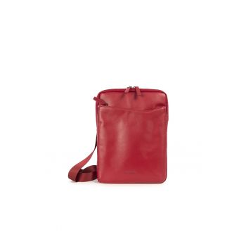 Geanta crossbody din piele cu model unisex