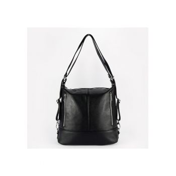Geanta din piele naturala 2 in 1 negru 8917 132 16264