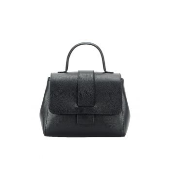 Geanta din piele naturala neagra 1047 123 12157