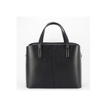 Geanta mare neagra din piele naturala 8922