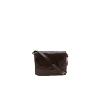 Geanta messenger de piele